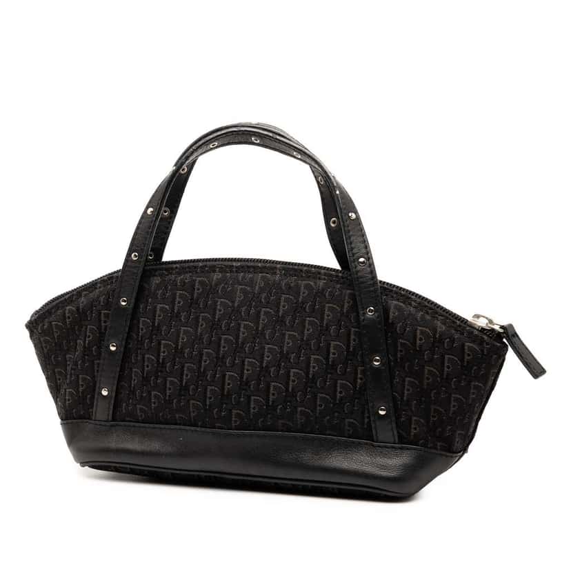 Dior Mini Diorissimo Trotter Canvas Street Chic Handbag Black Canvas Good condition - Back View