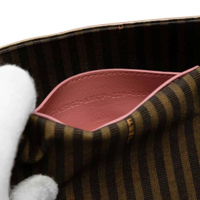 Fendi Silk Baguette Phone Pouch Satchel Pink Silk Good condition - Box View