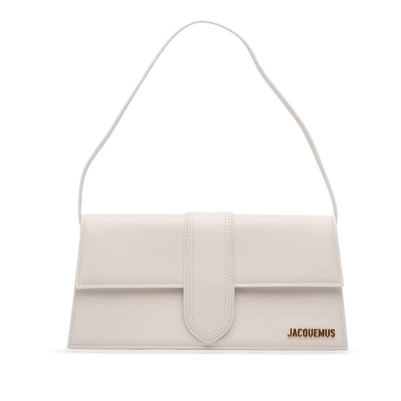 Jacquemus Calfskin Le Bambino Long White Leather Good condition - Front View