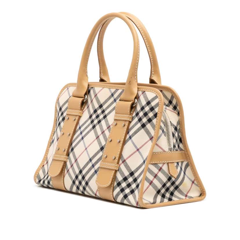Burberry Nova Check Canvas Handbag Brown Canvas Good condition - Back View