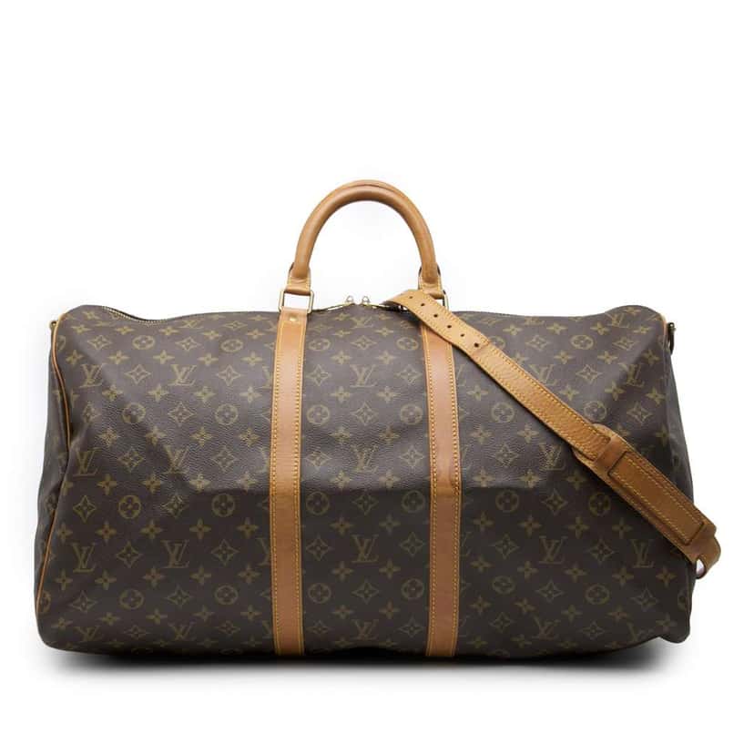 Louis Vuitton Monogram Keepall Bandouliere 55 Brown Good condition - Front View
