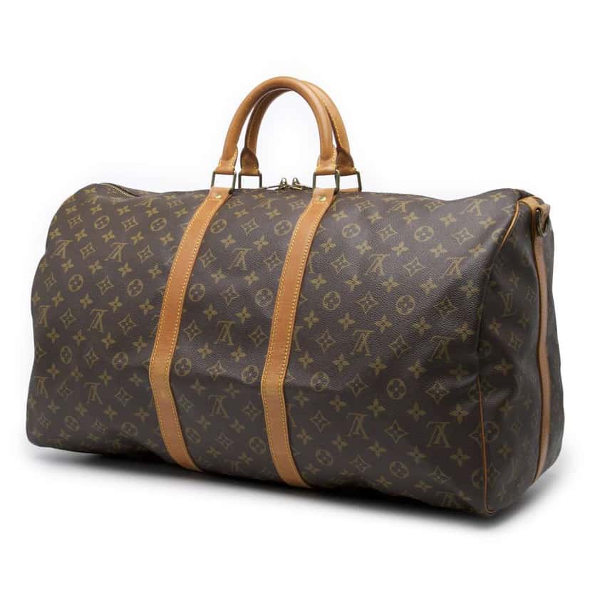 Louis Vuitton Monogram Keepall Bandouliere 55 Brown Good condition - Back View