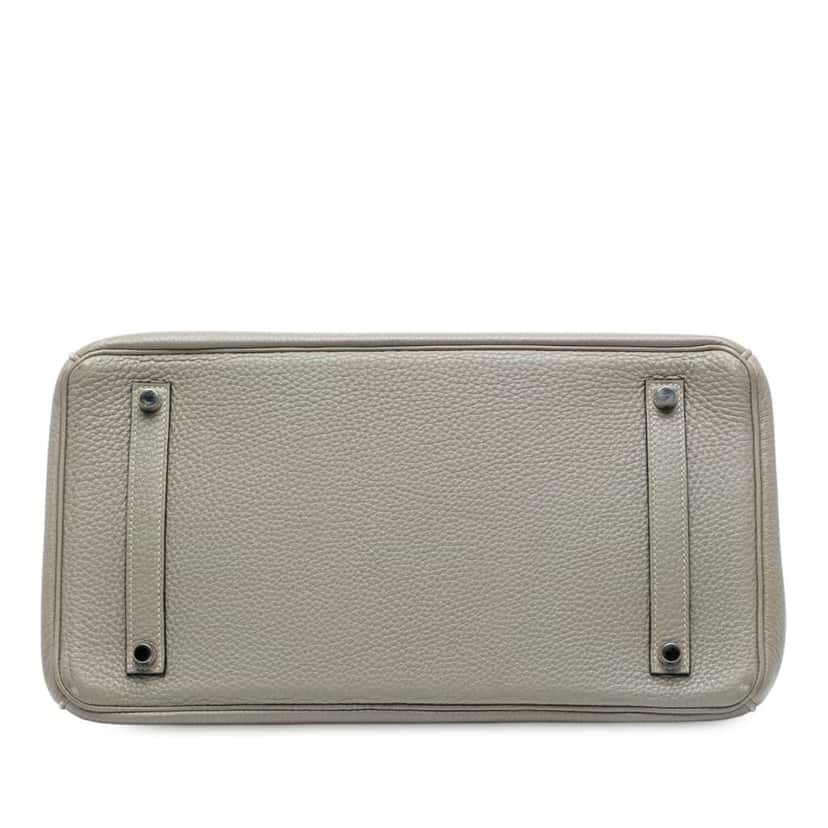 Hermès Togo Birkin Retourne 35 Grey Leather Good condition - Inside View