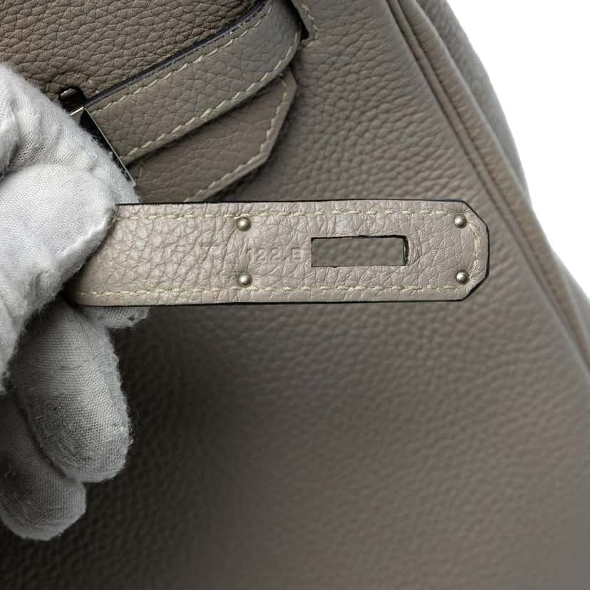 Hermès Togo Birkin Retourne 35 Grey Leather Good condition - Box View