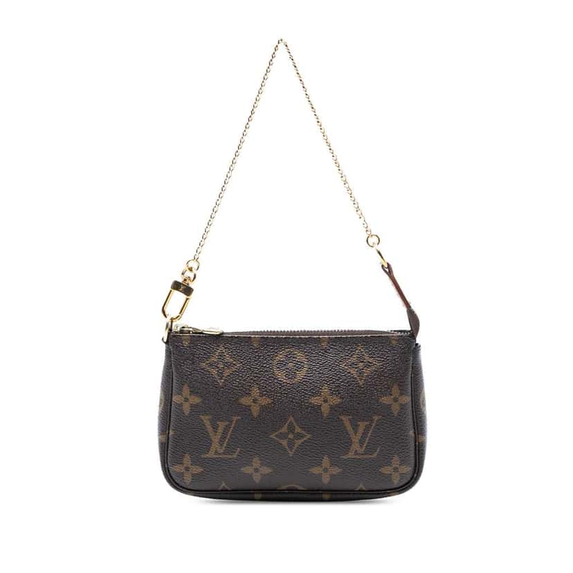 Louis Vuitton Monogram Mini Pochette Accessoires Brown Good condition - Front View