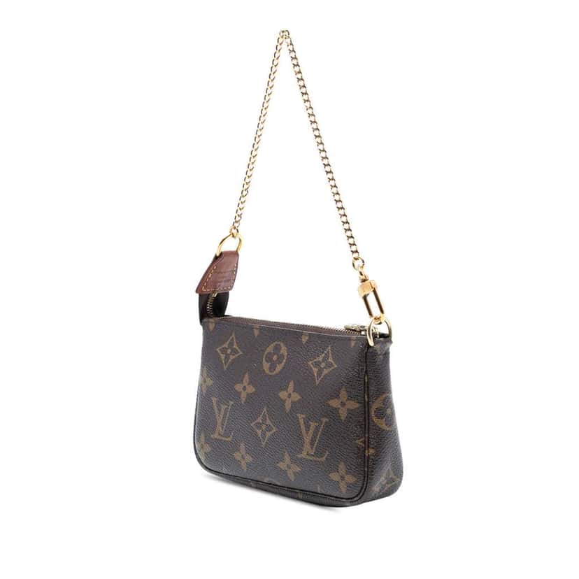 Louis Vuitton Monogram Mini Pochette Accessoires Brown Good condition - Back View