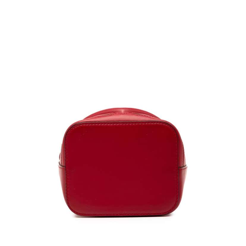 Fendi Mini Leather Mon Tresor Bucket Bag Red Leather Good condition - Inside View