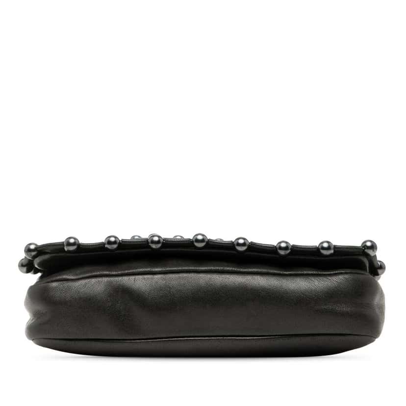 Chanel Lambskin Pearl Obsession Flap Black Leather Good condition - Inside View