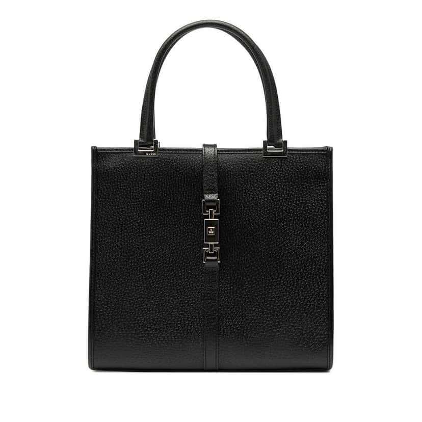 Gucci Calfskin Jackie Handbag Black Leather Good condition - Front View