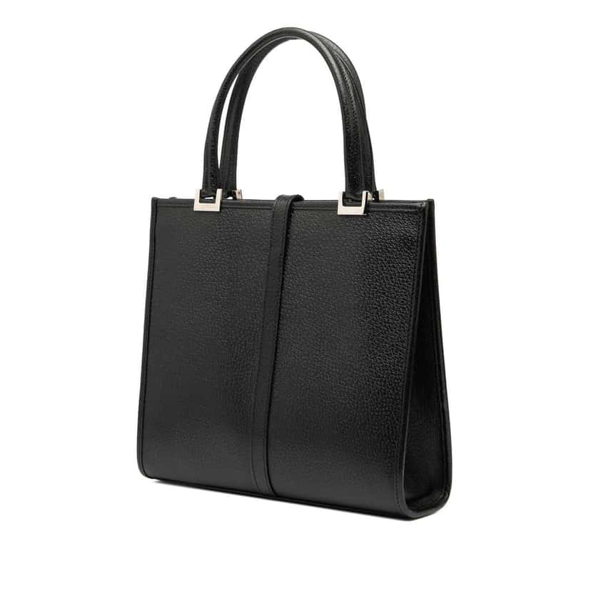 Gucci Calfskin Jackie Handbag Black Leather Good condition - Back View