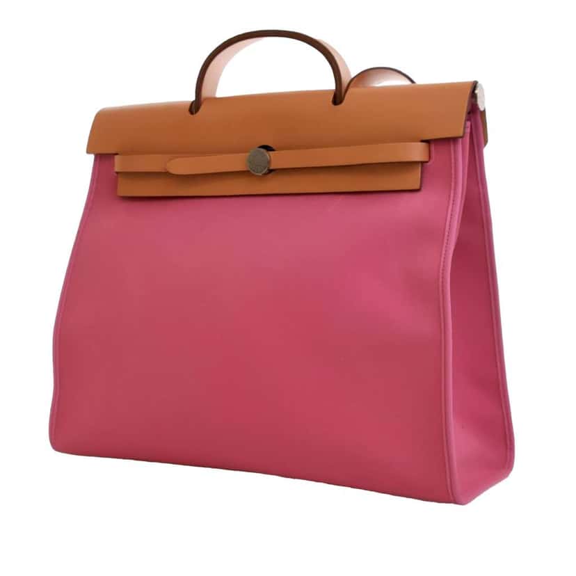 Hermès Toile Herbag Zip 39 Pink Canvas Very good condition - Inside View