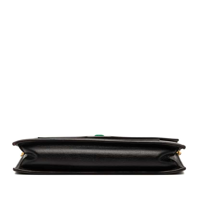 Celine Tricolor Leather Pocket Envelope Wallet On Chain Black Leather Good condition - Inside View