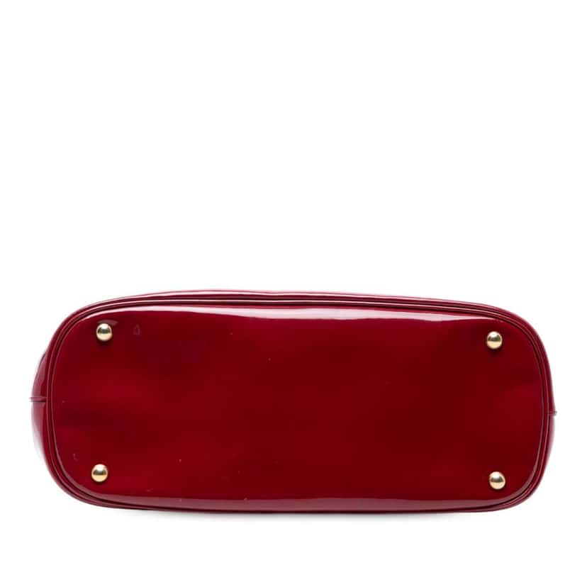 Gucci Patent Bright Bit Satchel Red Leather Good condition - Inside View