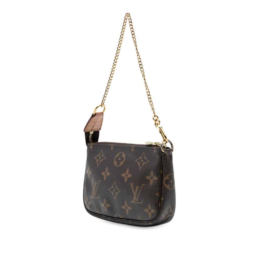Louis Vuitton Monogram Mini Pochette Accessoires Brown Good condition - Back View
