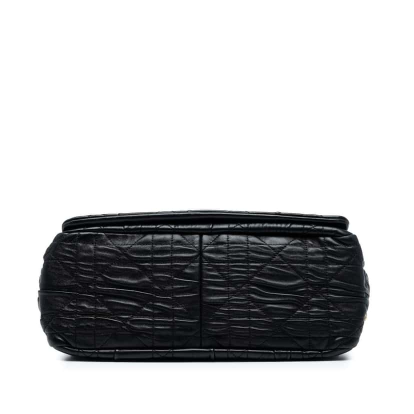 Dior Lambskin Cannage Gaufre Delices Flap Black Leather Good condition - Inside View
