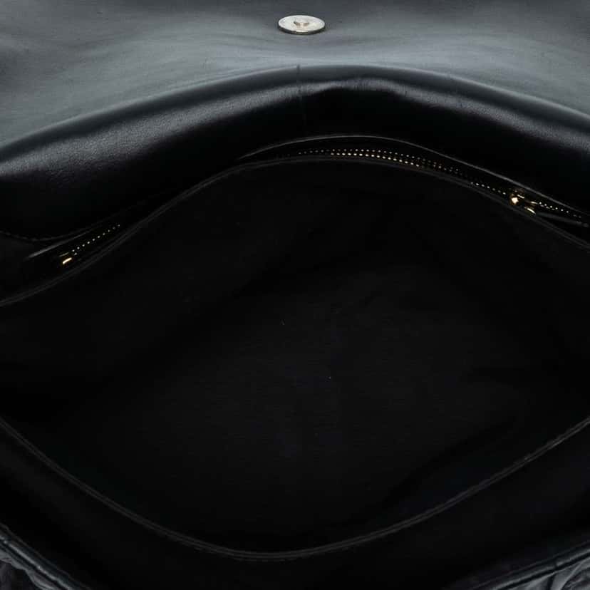 Dior Lambskin Cannage Gaufre Delices Flap Black Leather Good condition - Model View