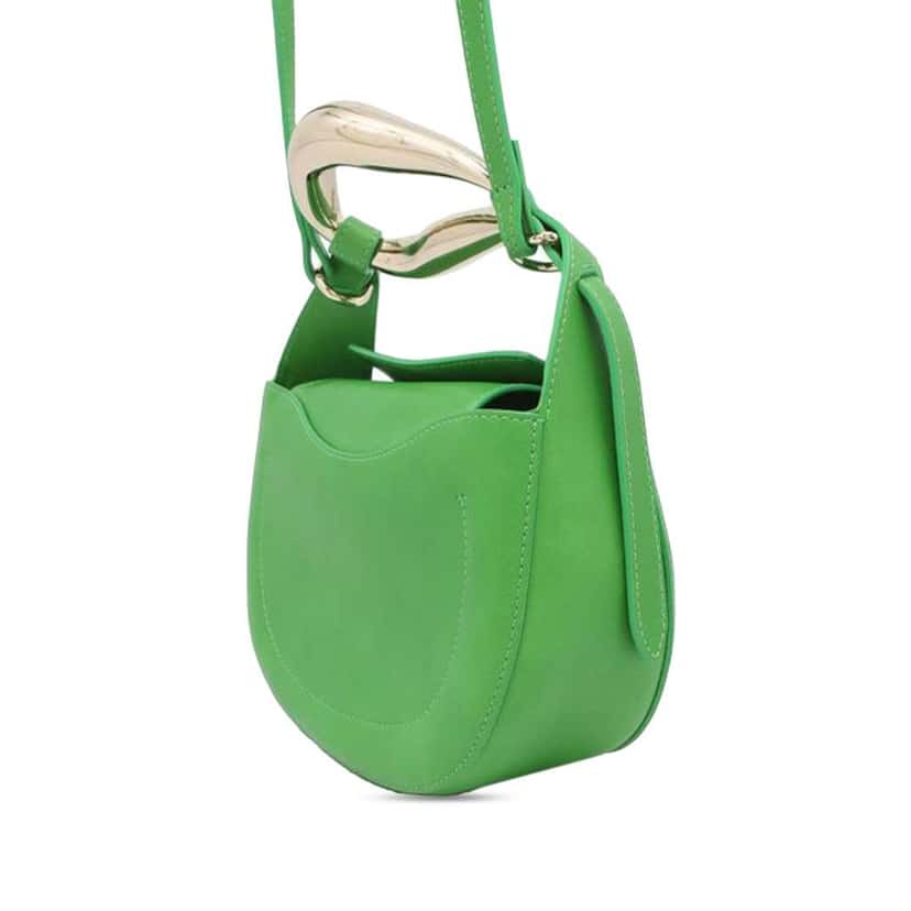 Chloé Small Leather Kiss Satchel Green Leather Good condition - Back View