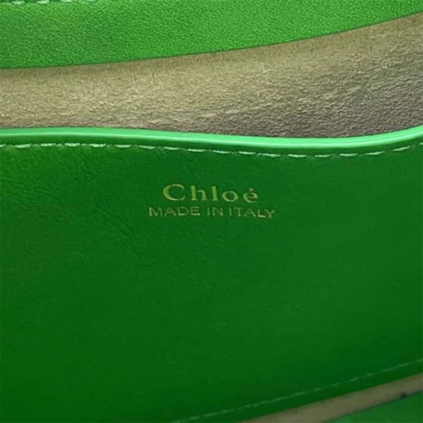 Chloé Small Leather Kiss Satchel Green Leather Good condition - Box View