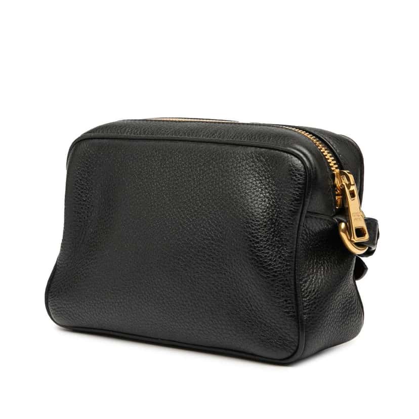 Prada Vitello Daino Camera Bag Black Leather Good condition - Back View