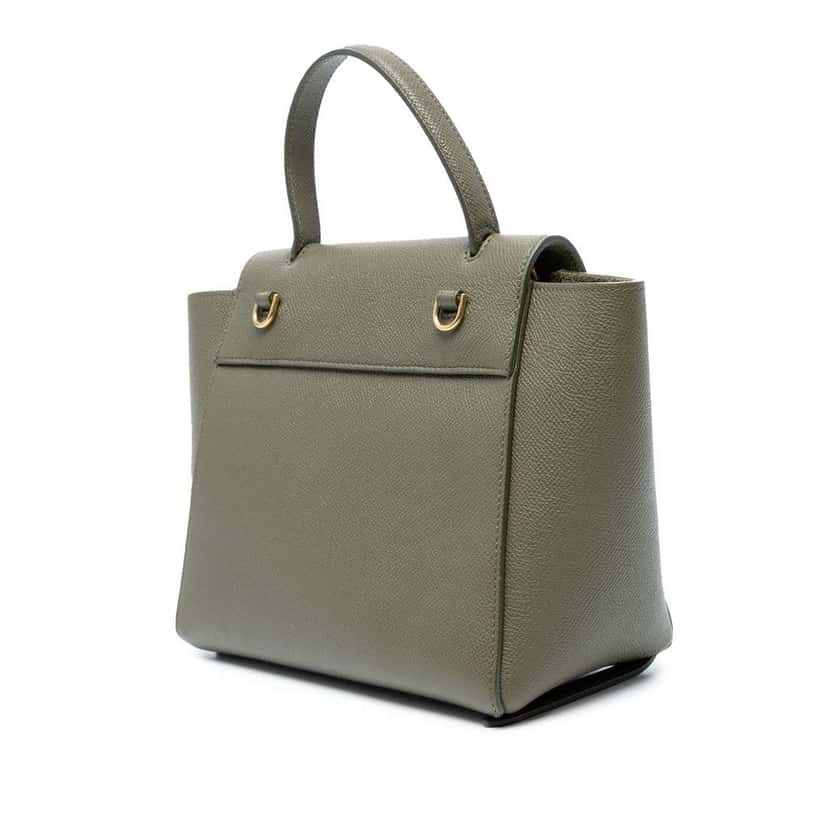 Celine Nano Grained Calfskin Belt Bag Green Leather Good condition - Back View