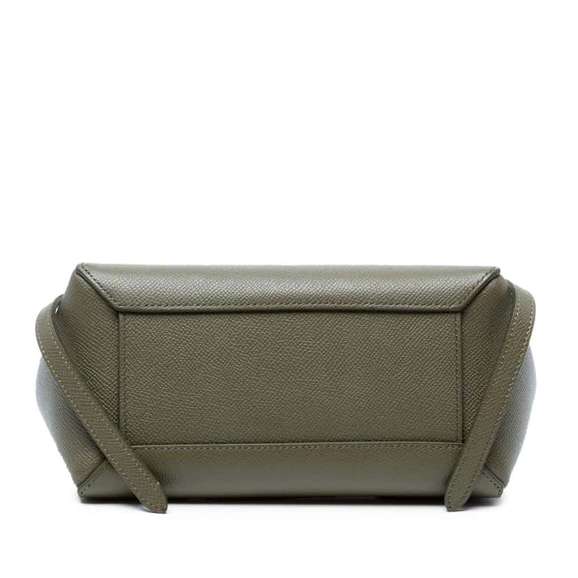 Celine Nano Grained Calfskin Belt Bag Green Leather Good condition - Inside View