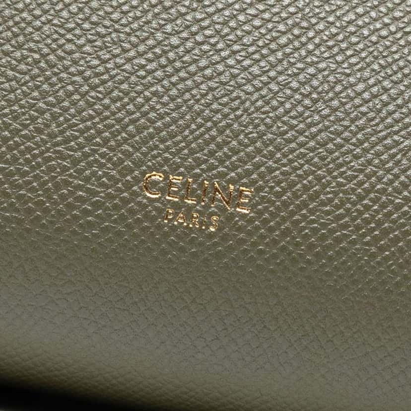 Celine Nano Grained Calfskin Belt Bag Green Leather Good condition - Box View
