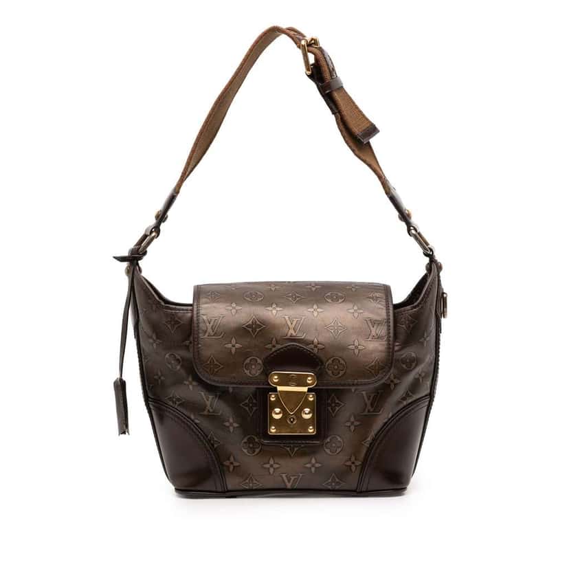 Louis Vuitton Monogram Embossed Sergent PM Brown Leather Good condition - Front View