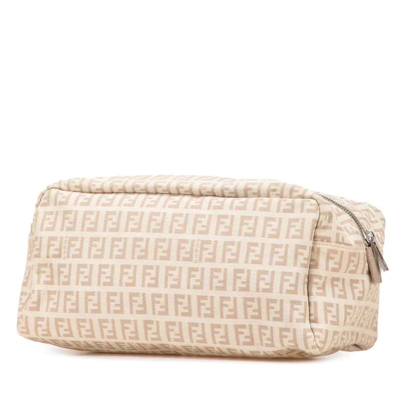 Fendi Zucchino Canvas Pouch Black Canvas Very good condition - Back View
