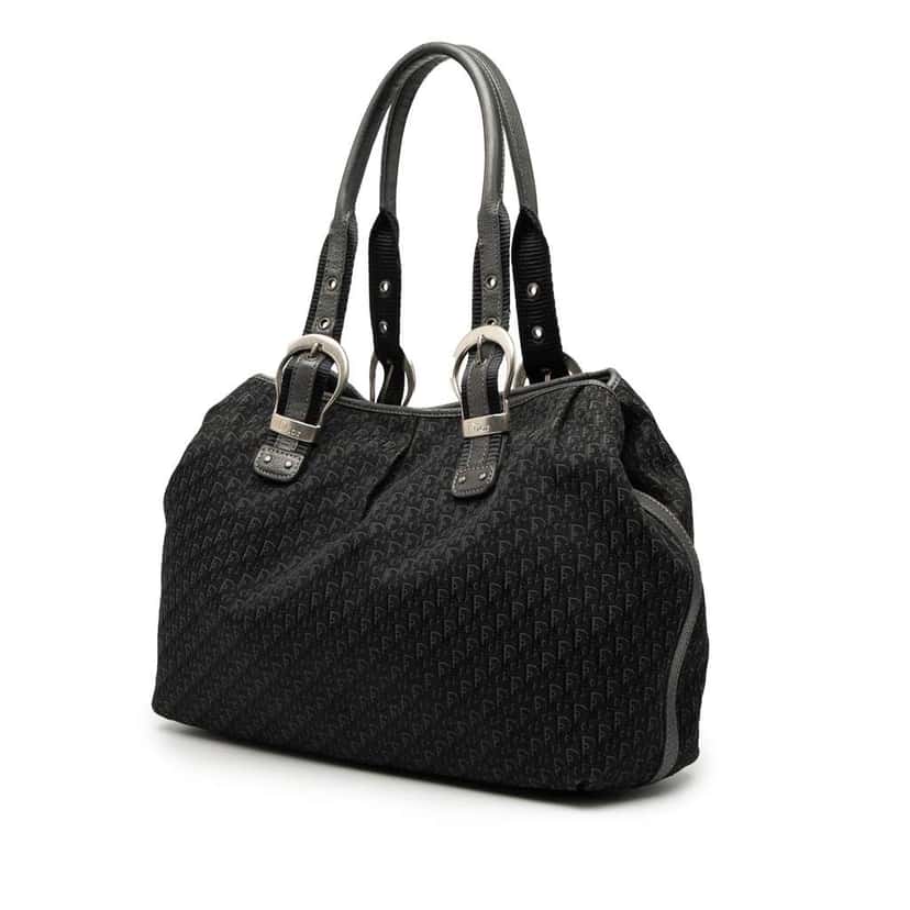 Dior Diorissimo Trotter Canvas Tote Black Canvas Good condition - Back View