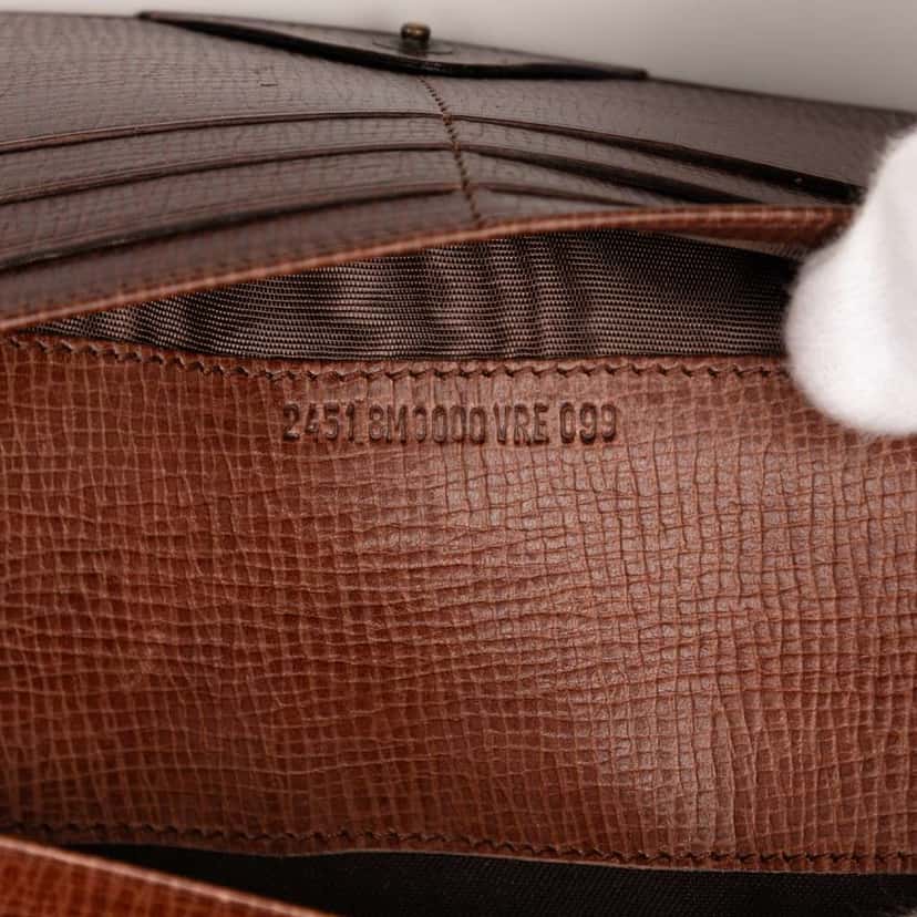 Fendi Zucca Coated Canvas Trifold Long Wallet Brown Canvas Good condition - Box View