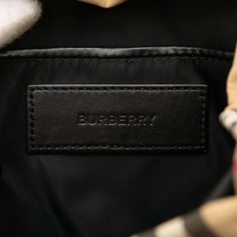 Burberry House Check Canvas Backpack Brown Canvas Good condition - Box View