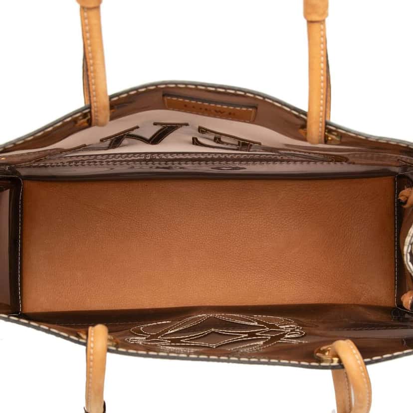 Loewe PVC and Leather Anagram Tote Brown Good condition - Model View