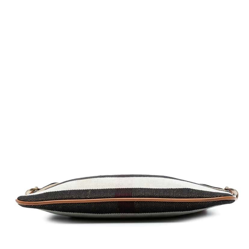 Burberry Mega Check Canvas Peyton Crossbody Brown Canvas Good condition - Inside View