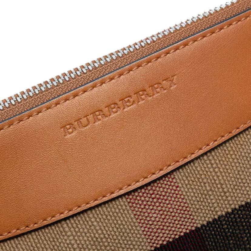 Burberry Mega Check Canvas Peyton Crossbody Brown Canvas Good condition - Box View