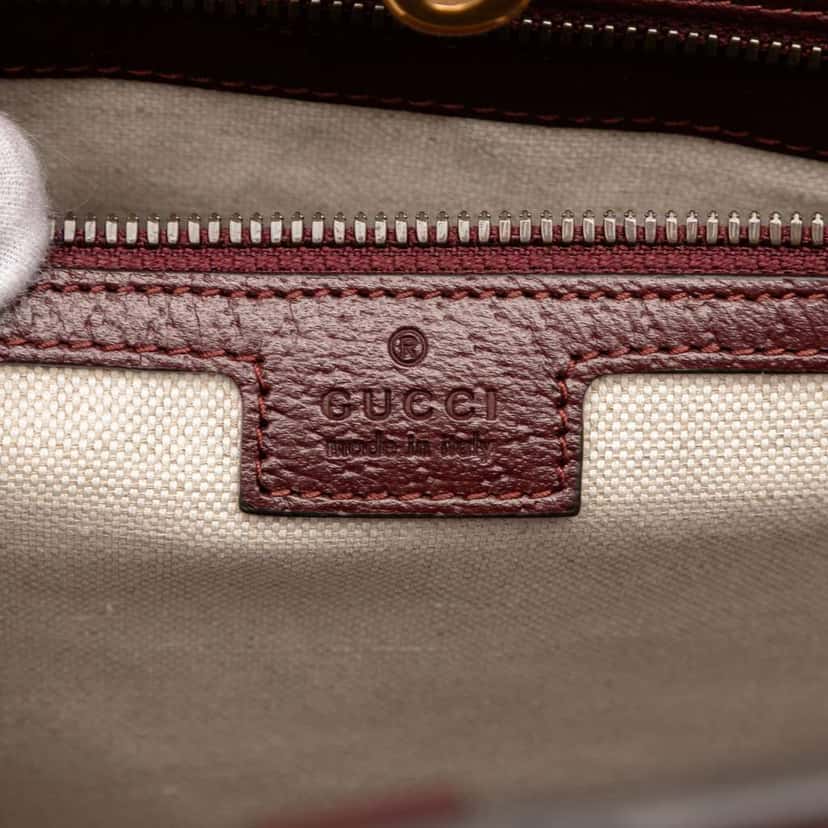 Gucci Medium GG Supreme and Quilted Mini GG Canvas Double G Tote Red Canvas Very good condition - Box View