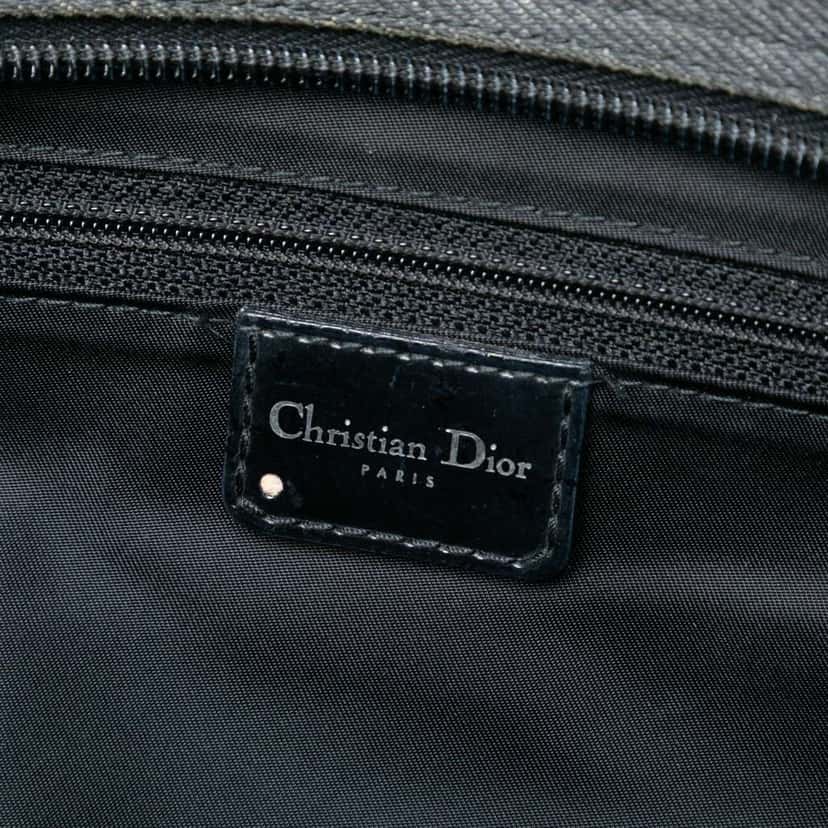Dior Perforated Lambskin Cannage and Denim Malice Handbag Black Leather Good condition - Box View