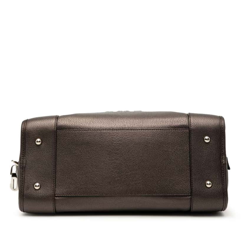 Loewe Metallic Goatskin Amazona 28 Brown Leather Good condition - Back View