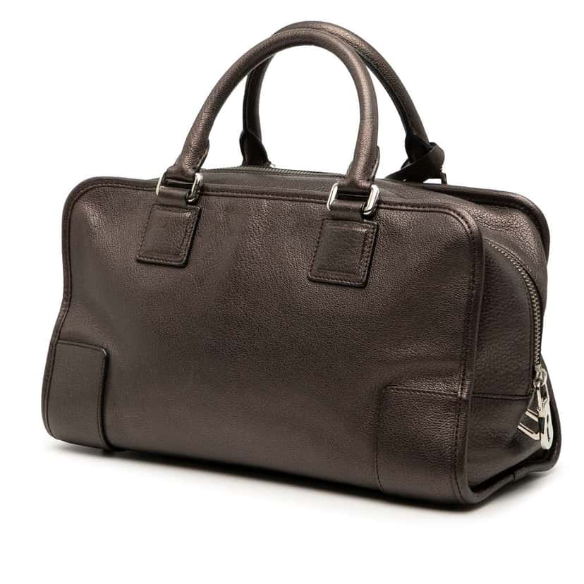 Loewe Metallic Goatskin Amazona 28 Brown Leather Good condition - Inside View