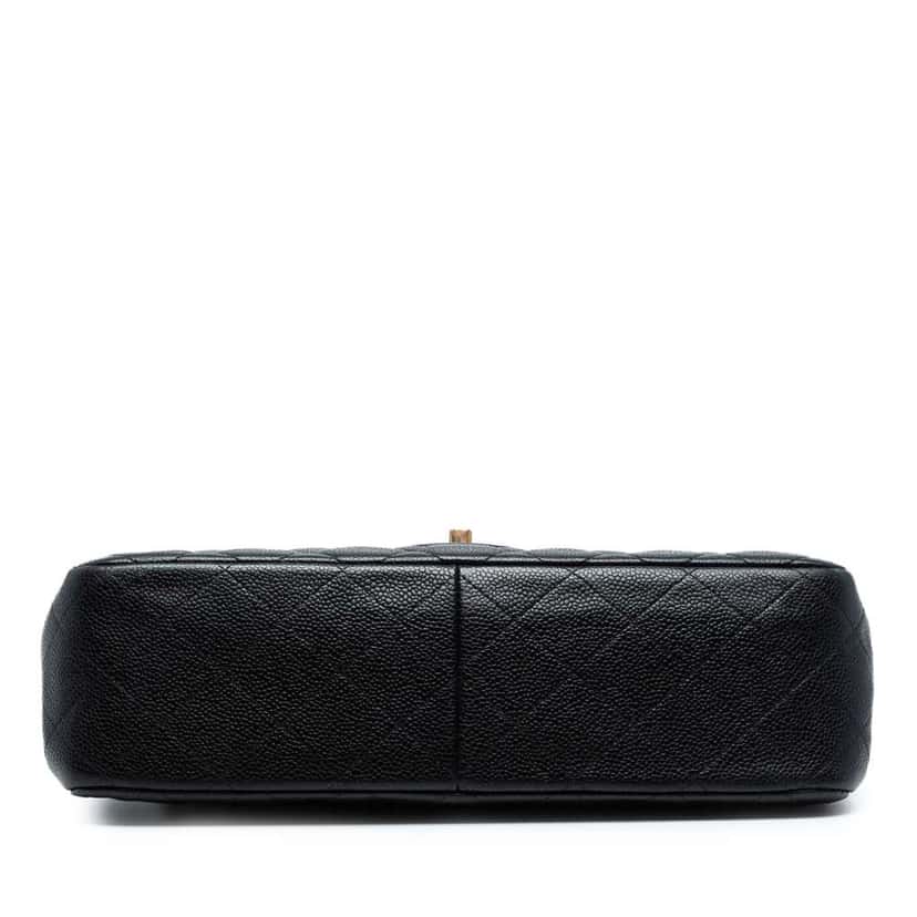 Chanel Jumbo Classic Caviar Double Flap Black Leather Good condition - Inside View