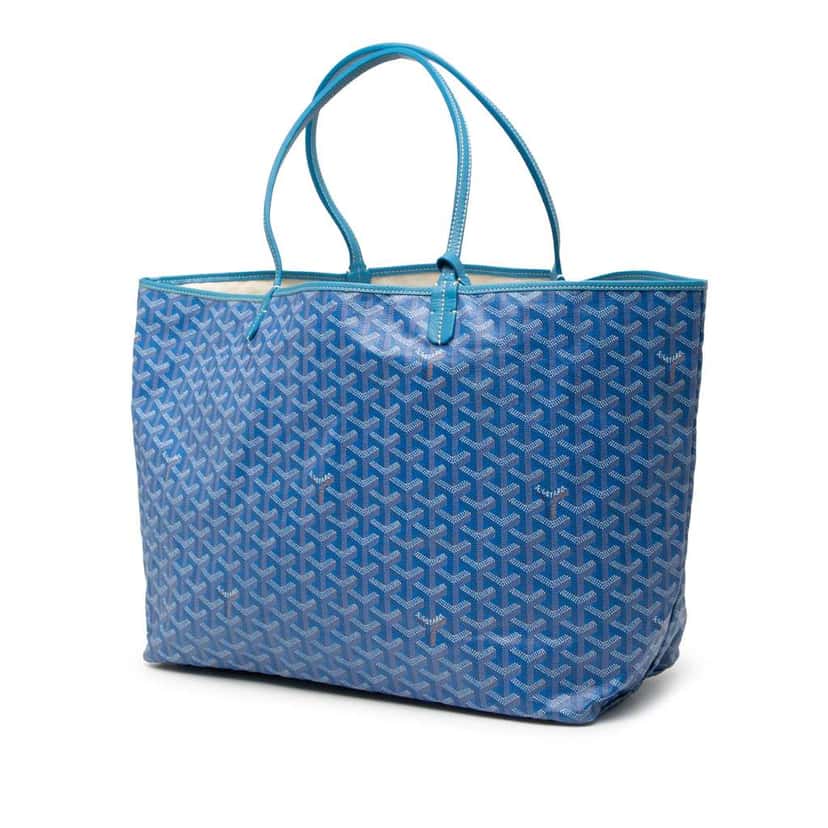 Goyard Goyardine Saint Louis GM Blue Canvas Good condition - Back View
