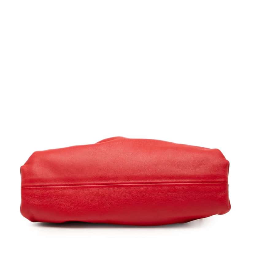 Bottega Veneta Lambskin The Mini Pouch Crossbody Red Leather Very good condition - Inside View