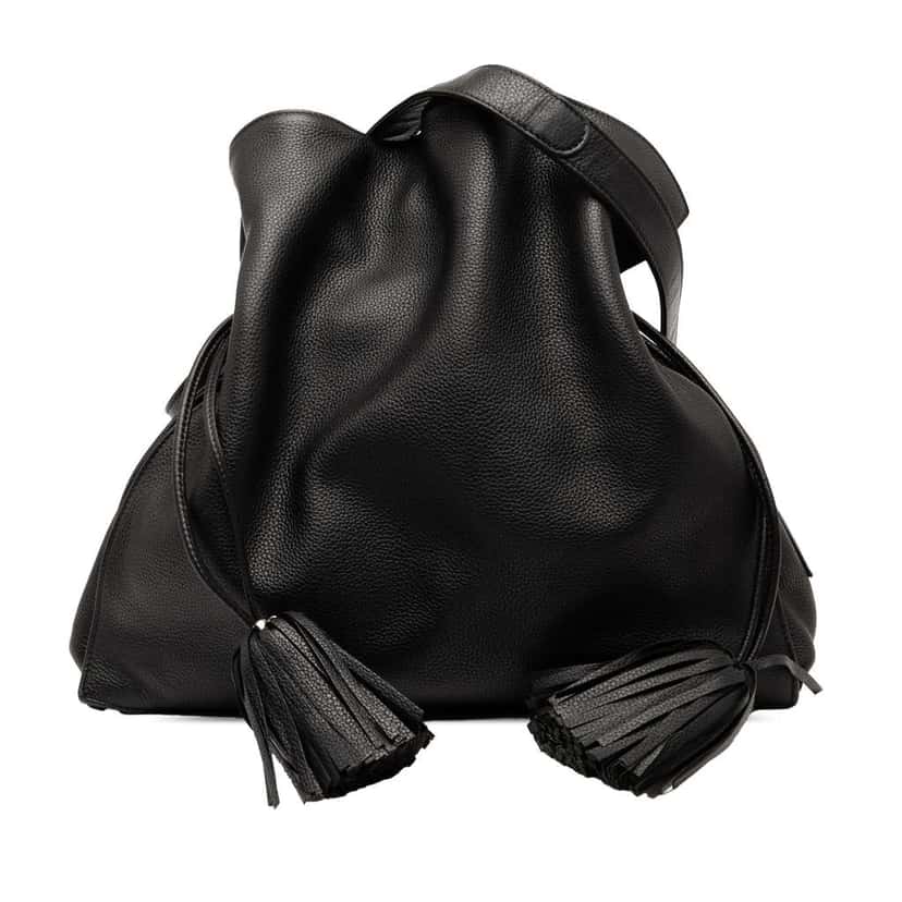 Loewe Calfskin Flamenco Tassel 36 Black Leather Good condition - Front View