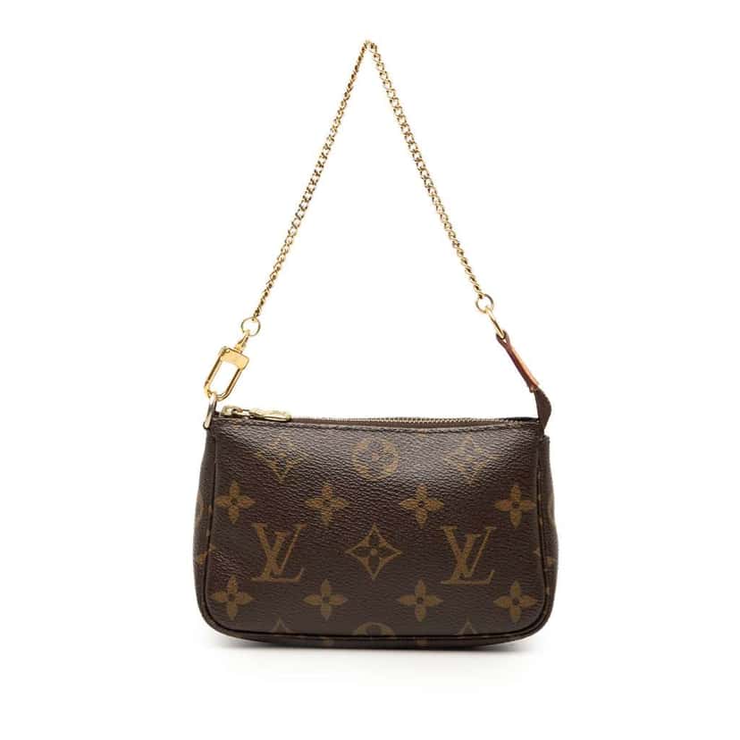 Louis Vuitton Monogram Mini Pochette Accessoires Brown Good condition - Front View