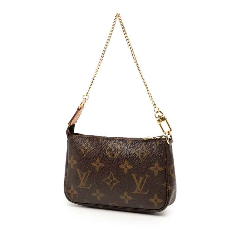 Louis Vuitton Monogram Mini Pochette Accessoires Brown Good condition - Back View