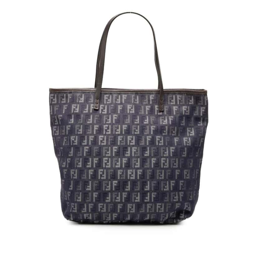 Fendi Zucchino Denim Tote Blue Denim Very good condition - Front View