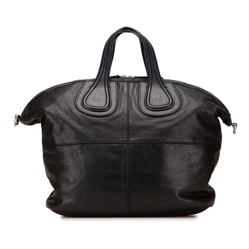 Givenchy Medium Lambskin Nightingale Satchel Black Leather Good condition - Front View