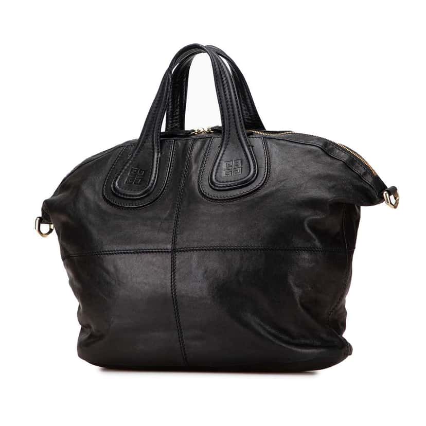 Givenchy Medium Lambskin Nightingale Satchel Black Leather Good condition - Back View