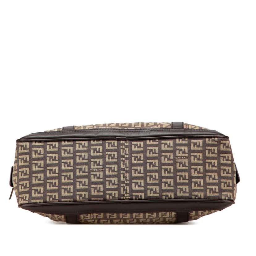 Fendi Zucchino Canvas Shoulder Bag Brown Canvas Good condition - Inside View