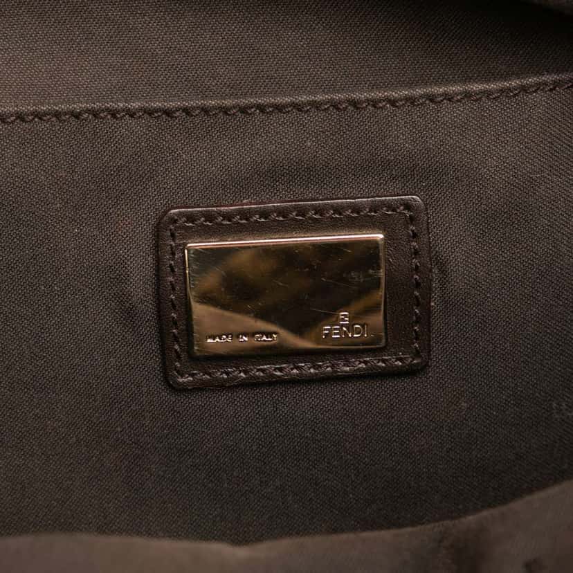 Fendi Zucchino Canvas Shoulder Bag Brown Canvas Good condition - Box View