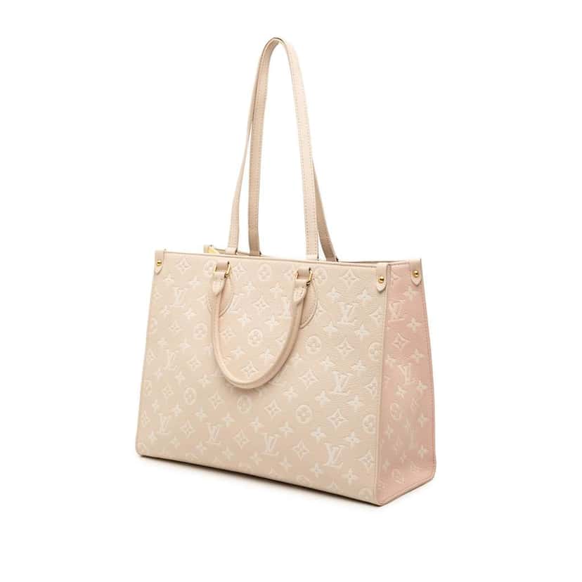 Louis Vuitton Monogram Empreinte Spring In The City Onthego MM Brown Leather Very good condition - Back View